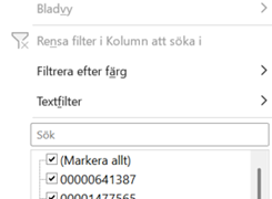 sökfältet i excel